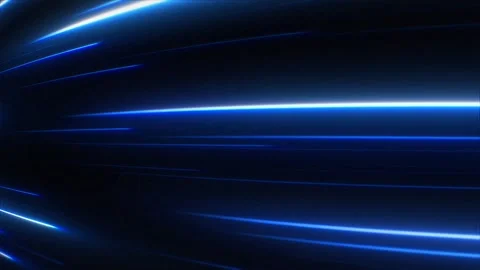 Blue glowing fast speed lines motion warp effect Stock Footage 346381980