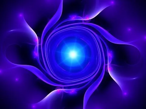 Blue glowing galactic eye Stock Illustration