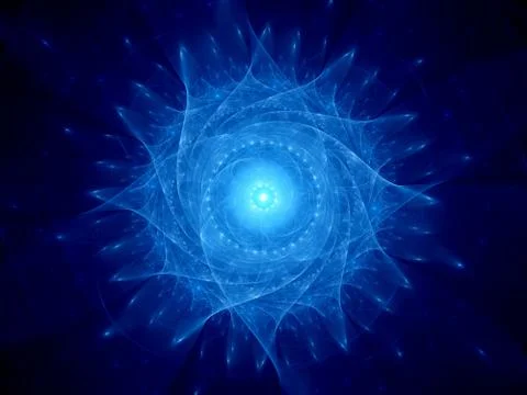 Blue glowing galactic object Illustrazione stock