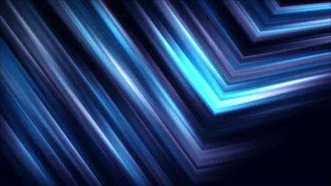 Blue glowing gradient arrow lines moving down. Abstract animated looping Stock Footage 251622120
