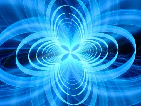 Blue glowing gravitational wave Stock Illustration
