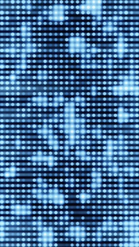 Blue glowing LED dot matrix abstract digital background Stock Footage 344378976