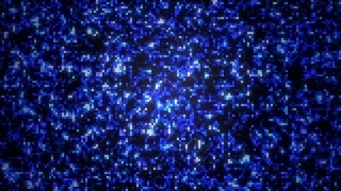Blue glowing LED dot mosaic wall with square pixels seamless loop 4K Stock Footage 342257139