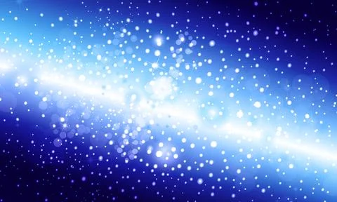Blue glowing light glitter background effect. Magical star dust sparks light Stock Illustration