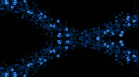 Blue glowing lights in abstract wave motion - seamless background (FULL HD) Video stock 58772672