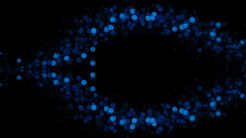Blue glowing lights in abstract wave motion - seamless background (FULL HD) Video stock 118218547