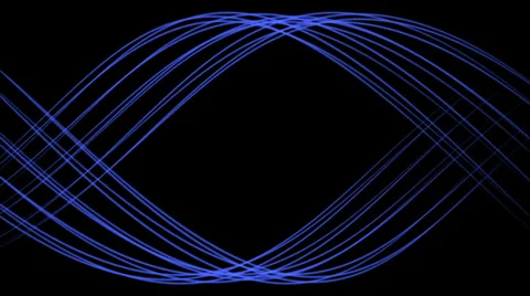 Blue glowing lines draw abstract shape of an eye - seamless (FULL HD) Stock-Footage 37089545
