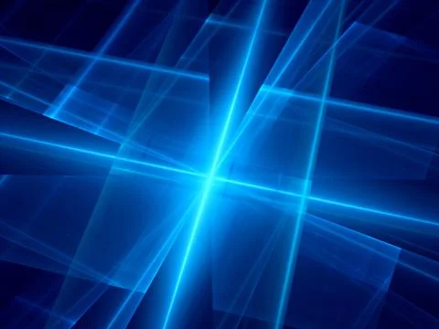 Blue glowing lines in space Illustrazione stock