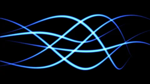 Blue glowing linesin dynamic motion - seamless background (FULL HD) 스톡 동영상 37079909