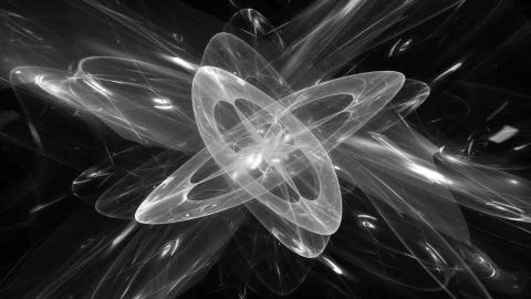 Blue glowing magical quantum in space Stock Illustration