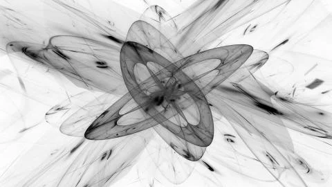 Blue glowing magical quantum in space Illustrazione stock