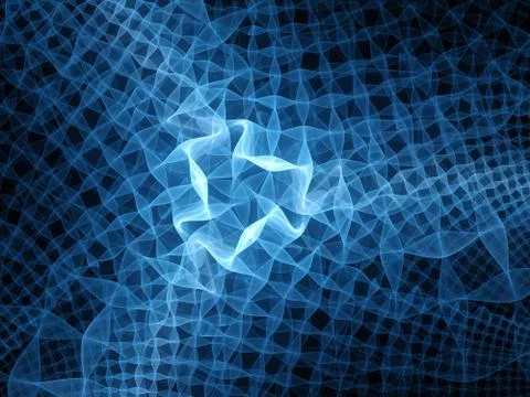 Blue glowing mesh interference Stock Illustration