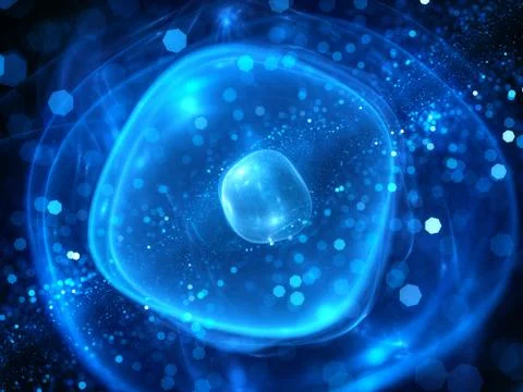 Blue glowing multidimensional universe Stock Illustration