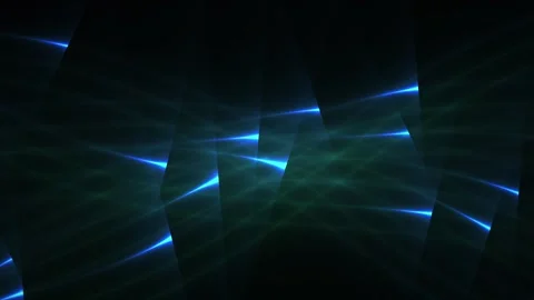 Blue Glowing Neon Light Lines Moving Across Dark Geometric Background for Tec Stock Footage 344719670
