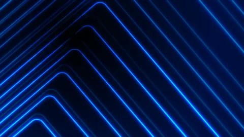 Blue glowing neon lines abstract tech video animation Stock Footage 128620212