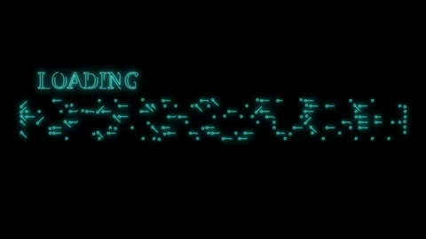 Blue glowing neon loading bar as circuit board style on transparent background. Stock Footage 111784966