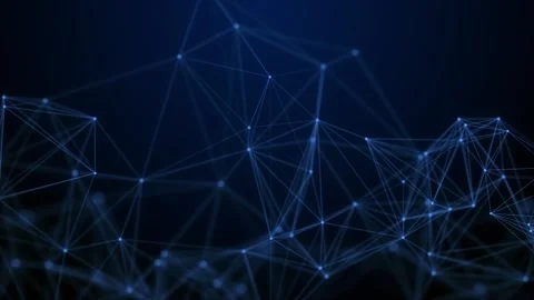 Blue glowing network connections. Communication and technology. Network. Stock Footage 313603448