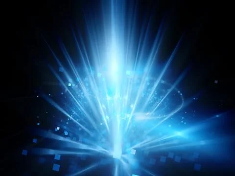 Blue glowing new technology background with particles 스톡 일러스트
