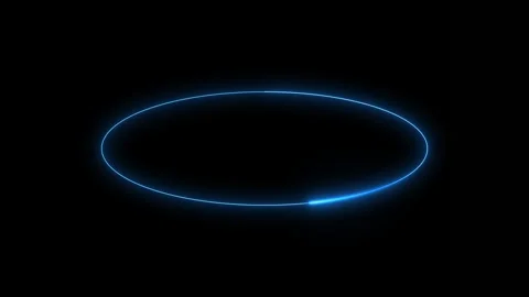 Blue glowing oval lines loop Stock Footage 235591120
