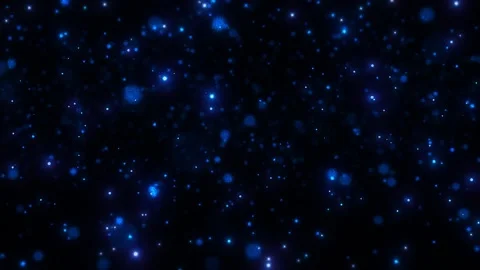 Blue Glowing Particle Dust Overlay Loop on Dark Background Stock Footage 343153436