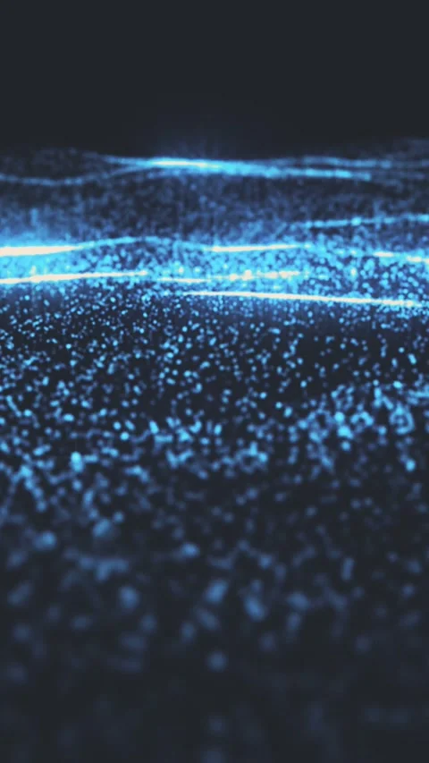 Blue glowing particle wave digital landscape 스톡 동영상 346294357