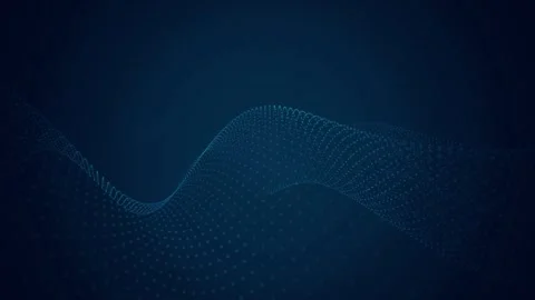A blue glowing particle wave flows in a seamless loop Stock Footage 341274622