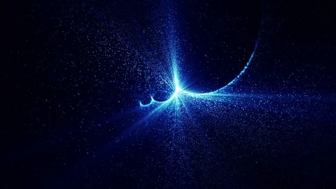 Blue Glowing Particle Wave Video stock 109408387