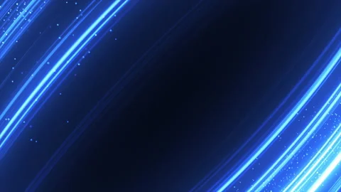 Blue Glowing Particles Background with curvy Lines Vídeo Stock 153431878