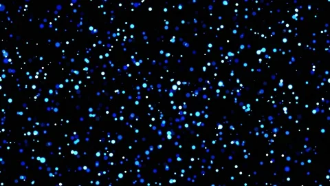 Blue glowing particles circle in the air. abstract 4k background with particles Stock Footage 140922571