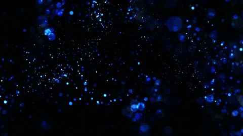 Blue glowing particles circle in the air. abstract 4k background with particles Stock Footage 140922647