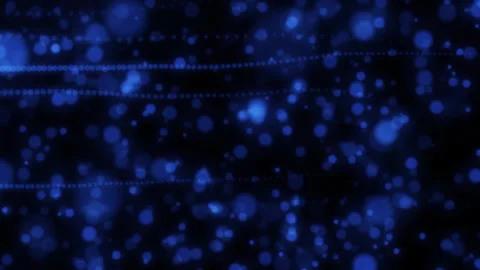 Blue Glowing Particles Data Stream Dark Background 库存影片 339828228