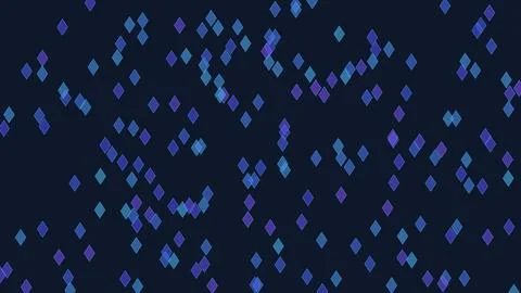 Blue glowing particles floating in dark space background Stock Illustration