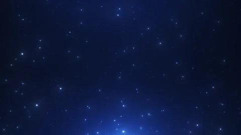 Blue glowing particles flying upwards. Flight of abstract dots at the speed o Stock Footage 304617023