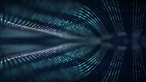 Blue glowing particles move smoothly on a blue background 스톡 동영상 153417756