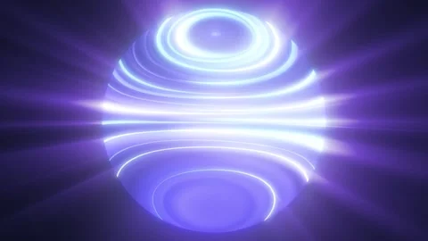 Blue glowing planet Stock-Footage 229326327