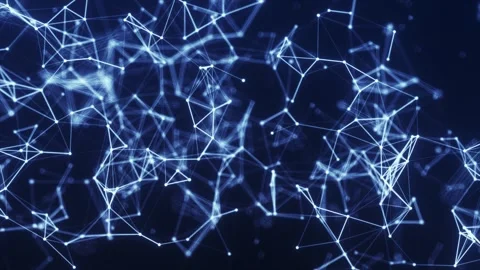 Blue Glowing Plexus Stock Footage 296845600