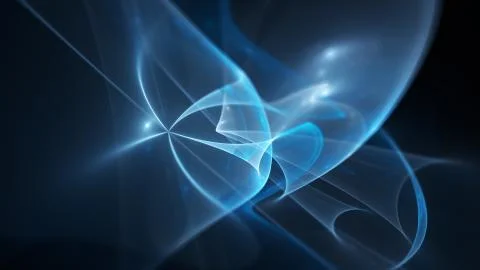 Blue glowing quantum wave abstract background Stock Illustration