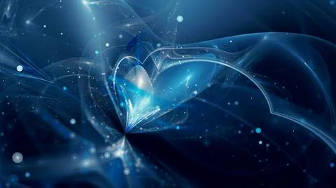 Blue glowing quantum world abstract background Illustrazione stock
