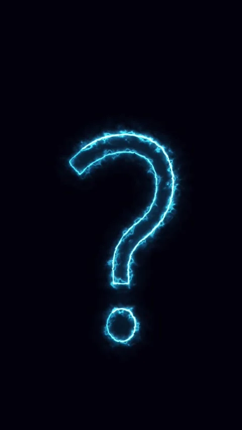 Blue glowing question mark animation sci... | Stock Video | Pond5