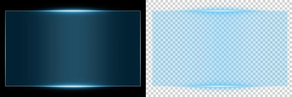 Blue Glowing Rectangle Frame Background with Futuristic Light Gradient and Soft  Stock Illustration