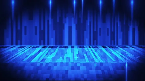 Blue  Glowing Rectangles Loop Stock Footage 154241490