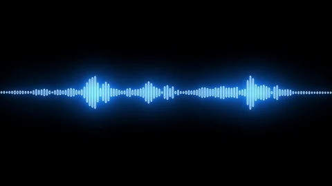 Blue glowing rhythm equalizing sound wave - looped 動画素材 120096537