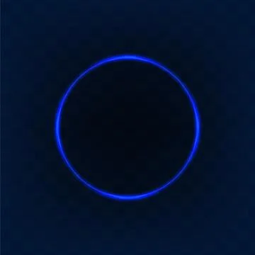 Blue-glowing-ring-against-dark-background Stock Illustration