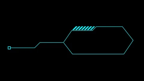 Blue Glowing Sci-fi Callout Graphic Stock Footage 317132352