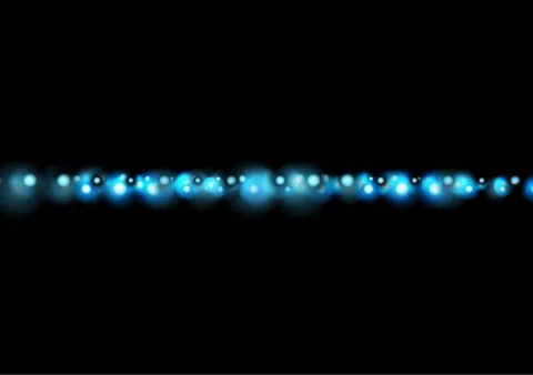 Blue glowing shiny lights vector background Stock Illustration