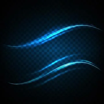 Blue glowing shiny lines effect vector background. EPS10. Abstract effect of Stock-Illustration
