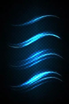 Blue glowing shiny lines effect vector background. EPS10. Abstract effect of Ilustração Stock