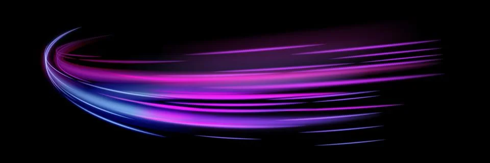 Blue glowing shiny lines effect vector background. Luminous white lines of .. Stock Illustration