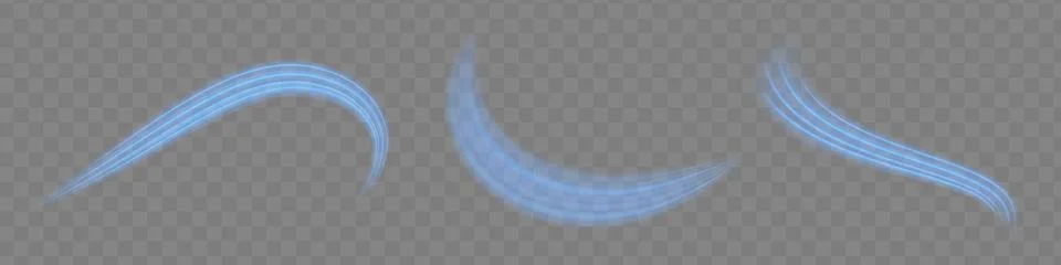 Blue glowing shiny lines effect vector background. Luminous white lines of .. Stock Illustration