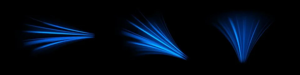 Blue glowing shiny lines effect vector background. Stock Illustration